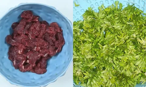Cách làm thịt bò xào hoa thiên lý mềm thơm, hấp dẫn