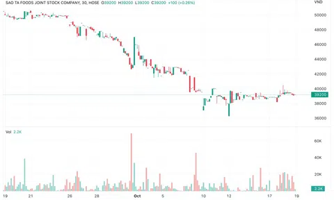 Nợ ngân hàng của Thực phẩm Sao Ta tăng gấp đôi trong 9 tháng đầu năm