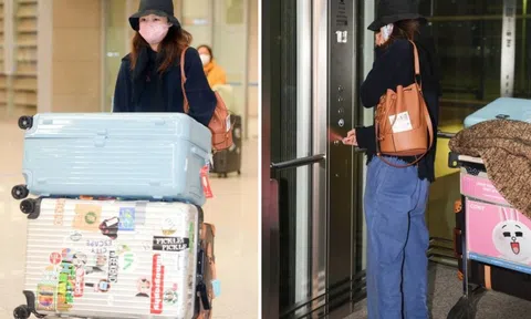 Sau đám cưới tại Mỹ, Gong Hyo Jin bị bắt gặp về Hàn Quốc một mình
