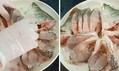Cá hấp kiểu này ngon ngọt tự nhiên lại bắt mắt, ai đến chơi nhà cũng phải khen không ngớt