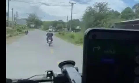 Công an làm việc với lái xe máy chặn đường xe cứu thương ở Bình Dương