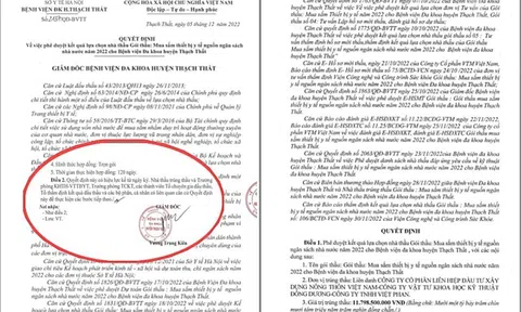 Đấu thầu tại bệnh viện đa khoa Thạch Thất: Mua sắm thiết bị y tế giá cao bất thường