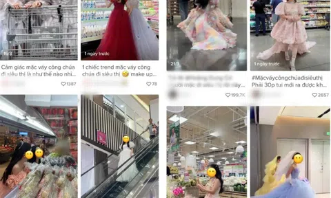 Giới trẻ thi nhau đu trend "Công chúa đi siêu thị"