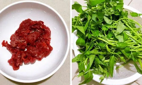 Thịt bò xào cùng "rau quốc dân" đơn giản nhưng cực ngon, nhớ nấu cơm nhiều kẻo thiếu