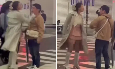 Vợ tát chồng liên tiếp giữa phố, người sau đó lên tiếng xin lỗi khiến dân mạng bất ngờ