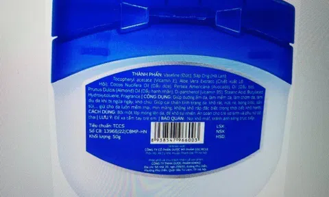Thu hồi trên toàn quốc lô kem Vaseline Vitamin E