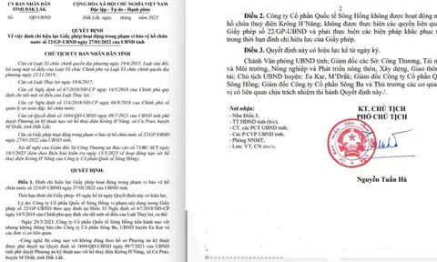 Doanh nghiệp nạo vét hồ thủy điện bị đình chỉ hiệu lực giấy phép