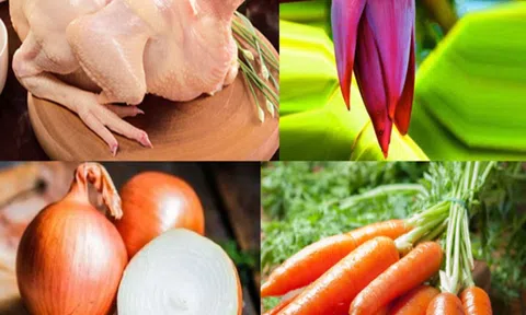 Đổi thực đơn cho gia đình bằng món gỏi gà hoa chuối siêu thích hợp cho thời tiết nắng nóng này