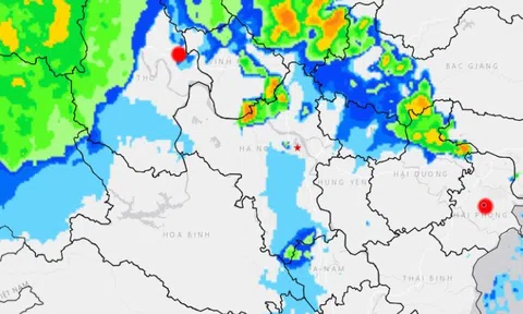 Cảnh báo mưa dông khu vực nội thành Hà Nội