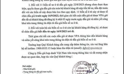 11 biển số ô tô siêu đẹp sẽ được đấu giá trước ngày 16/9