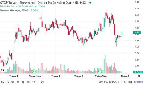 Công ty của con gái Chủ tịch Địa ốc Hoàng Quân mua 1 triệu cổ phiếu HQC