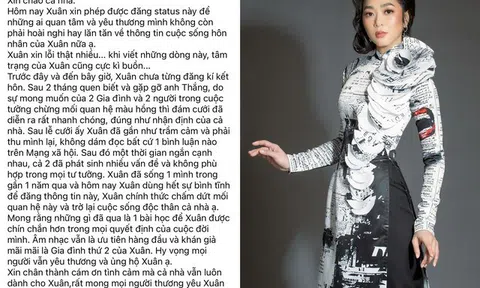 Ca sĩ Hà Thanh Xuân chia tay "vua cá Koi", hé lộ bí mật "hot" sau đám cưới