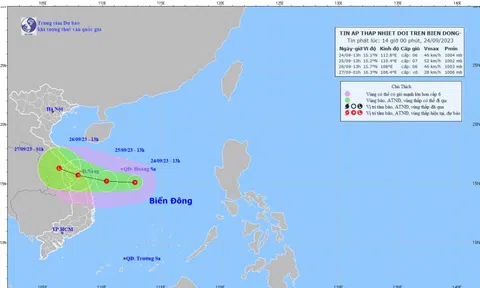 Áp thấp nhiệt đới thứ 2 xuất hiện, hướng về Miền Trung nước ta