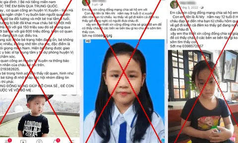 Xuất hiện hàng loạt thông tin giả “tìm trẻ lạc” trên Facebook