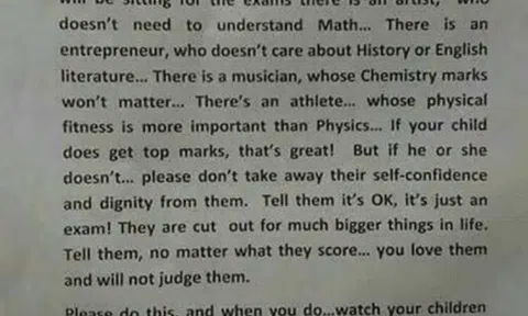 Hé lộ bức thư lạ của hiệu trưởng gửi phụ huynh