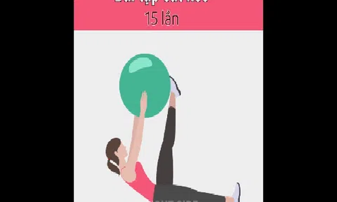 Bài tập với bóng giúp vòng eo thon gọn