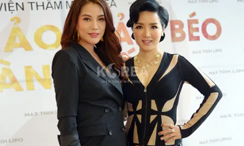 Giáng My và Trương Ngọc Ánh `đọ sắc` tại hội thảo giảm béo Hàn Quốc