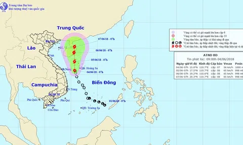 Áp thấp nhiệt đới tiếp tục mạnh thêm, có thể thành bão, giật cấp 10