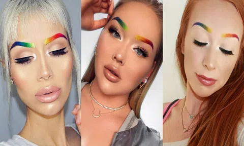 Trào lưu lông mày cầu vồng đang bùng nổ trở lại trên Instagram