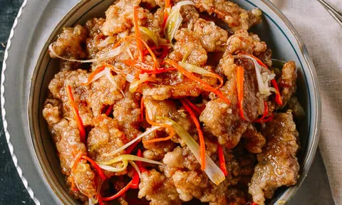 Học nhanh công thức làm thịt heo chiên sốt chua ngọt đảm bảo thử là mê