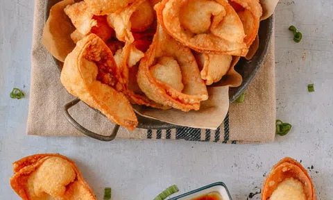 Không thể bỏ qua cách làm hoành thánh chiên giòn nhân phô mai ngon tuyệt hảo 