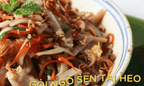 Cách làm gỏi ngó sen tai heo sốt chua ngọt, mồi nhắm không thể bỏ qua mùa World Cup