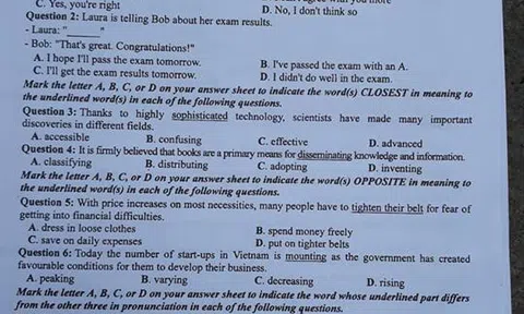 Bài giải đề thi Tiếng Anh kỳ thi THPT quốc gia 2018 - Mã đề 401