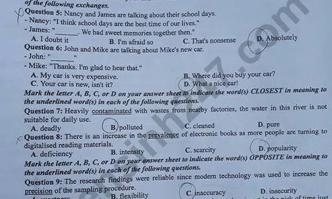 Bài giải đề thi Tiếng Anh THPT quốc gia 2018 – Mã đề 418