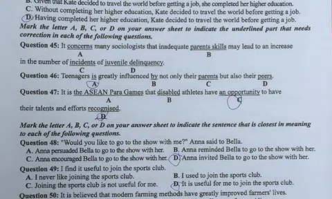 Đề thi và bài giải môn Anh kỳ thi THPT Quốc Gia 2018 - Mã đề 407