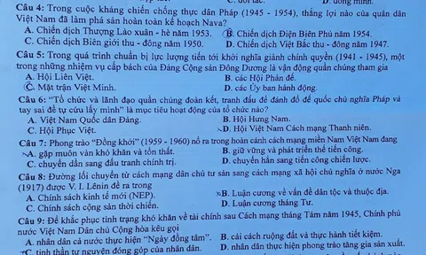 Bài giải môn Lịch sử kỳ thi THPT quốc gia 2018 - Mã đề 306