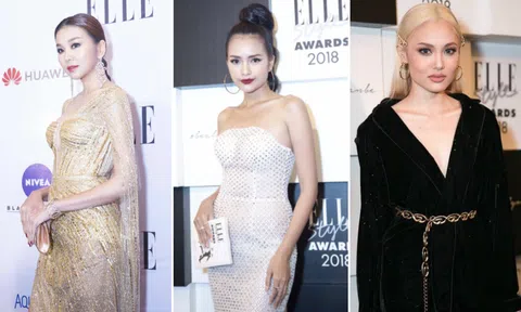 Thanh Hằng tái ngộ dàn học trò Next Top Model trên thảm đỏ \'Elle Style Awards 2018\'