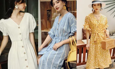 Giới trẻ mê mệt kiểu váy liền cài cúc trước dịp hè này