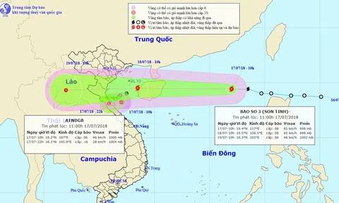 Áp thấp nhiệt đới và bão Sơn Tinh gây mưa lớn, nguy cơ miền Trung chìm trong lũ