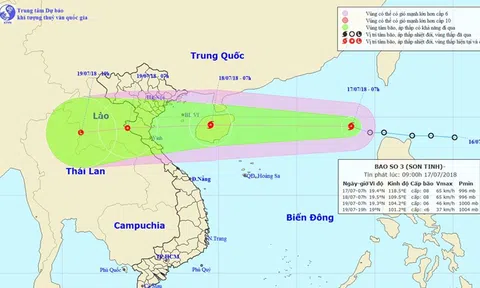 Công điện hỏa tốc, khẩn cấp ứng phó với bão số 3 Sơn Tinh đang phi mã vào đất liền