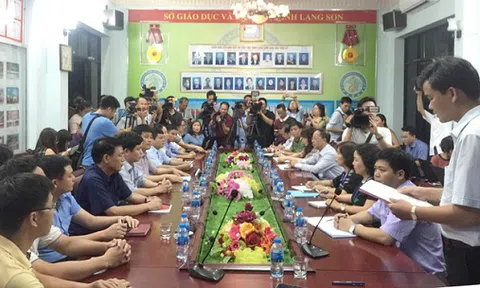 Họp báo công bố kết luận vụ điểm thi THPT quốc gia bất thường ở Lạng Sơn