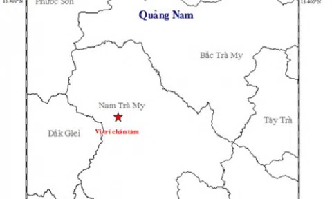 4 trận động đất xảy ra liên tiếp tại Quảng Nam trong sáng 26/7