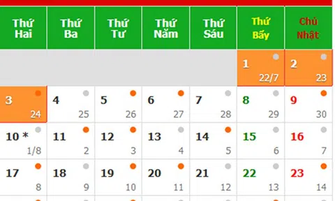 Lịch nghỉ lễ Quốc khánh 2/9 chính thức