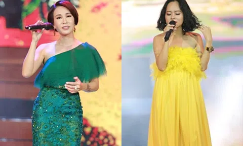 Uyên Linh `đọ sắc` Hoàng Quyên khoe vai trần gợi cảm, hội ngộ sân khấu thủ đô