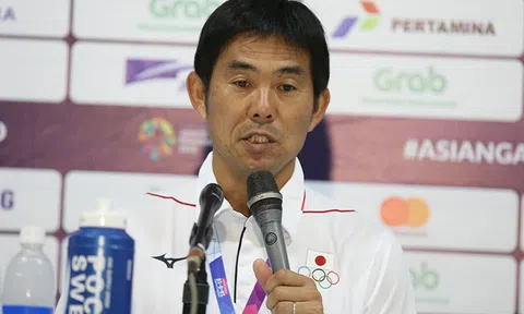 HLV Olympic Nhật Bản nhận thua, khen khả năng pressing của Olympic Việt Nam