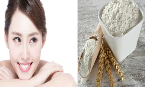 Bột mì tưởng chỉ để nấu ăn ai ngờ lại là `thần dược` cho da trắng mịn như sứ