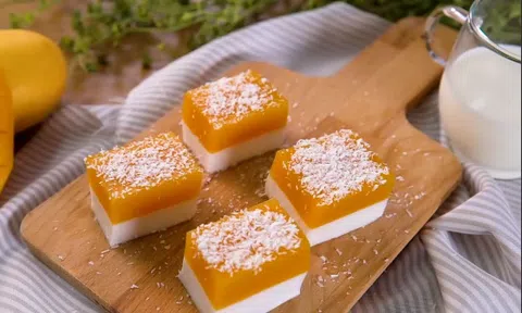 Tự tay làm thạch xoài dừa mát lịm thơm phức