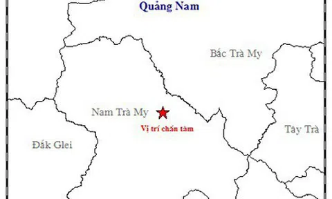 Quảng Nam chịu 2 trận động đất trong vòng nửa giờ