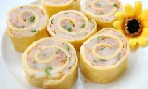 Công thức làm món trứng cuộn tôm hấp ngon bổ dưỡng 