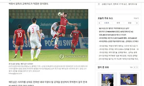 Truyền thông Châu Á ngợi ca Olympic Việt Nam khi vào đến bán kết ASIAD