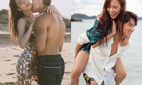 Cùng trên bãi biển, Hà Hồ-Kim Lý `khóa môi` nóng bỏng, Isaac-Phan Ngân quá ngọt ngào