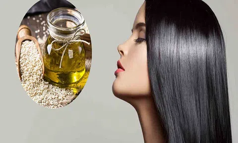  Tóc óng ả mượt mà như lụa chỉ với dầu vừng sẵn có trong bếp 