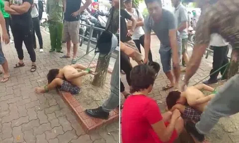 Công an tạm giữ 3 nghi phạm trói thanh niên 16 tuổi vào gốc cây