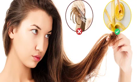 Lo lắng về mái tóc chẻ ngọn sao bạn không thử ngay mặt nạ chuối cho tóc?