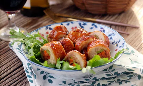 Cách làm gà cuộn nướng thơm lừng ngon bất ngờ
