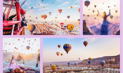 Đến Cappadocia ngắm trọn khung cảnh đất trời từ khinh khí cầu khổng lồ